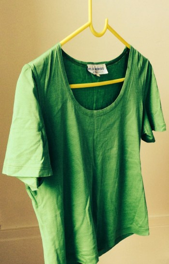 "Green T-shirt (50 years, two generations, countless wearings". Photo by the author.
